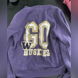 Pink Victoria’s Secret University of Washington Huskies sweatshirt